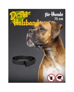 DR. PET Antiparazitárny obojok pre psy biely, 75 cm