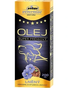 VITAR VETERINAE Ľanový olej, 200ml