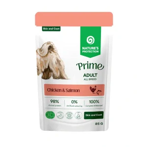 NATURES PROTECTION Prime Dog Kapsička pre dospelé psy pre zdravú kožu a srsť, 85g