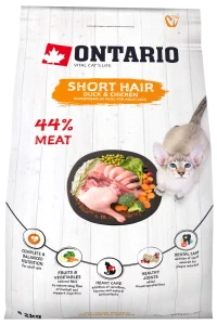 ONTARIO Cat Short Hair Duck & Chicken, 2kg