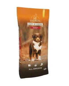 ENERGYS Dog Puppy & Junior All Breeds Beef, 12kg 