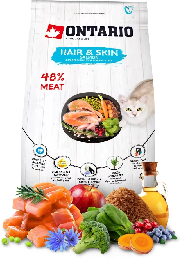 ONTARIO Cat Hair & Skin Salmon, 2kg