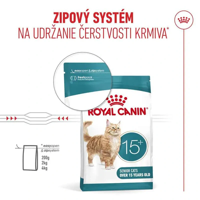 ROYAL CANIN Ageing 15+ cat Granule pre starnúce mačky staršie ako 15 rokov, 2kg
