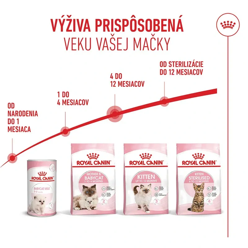 ROYAL CANIN Kitten Granule pre mačiatka v ich druhej fáze rastu, 400g